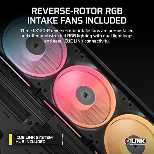 Corsair FRAME 4500X LX-R RGB iCUE LINK Panoramic Glass Mid-Tower PC Case Black image