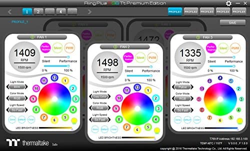 Thermaltake Riing Plus TT 120mm Black PWM Addressable RGB 3-Pack image
