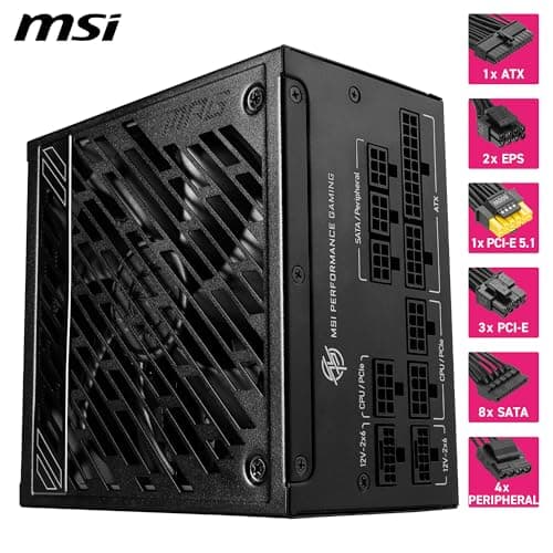 MSI MPG A850GS PCIE5 Black 850W Fully Modular 80+ Gold image