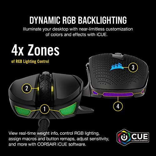 Corsair NIGHTSWORD RGB Wired Optical Mouse image