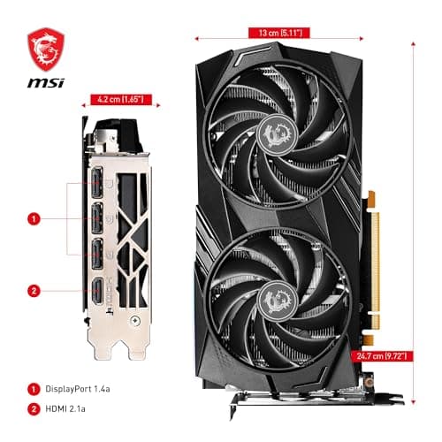 MSI GAMING X GeForce RTX 4060 8GB GDDR6 Black image