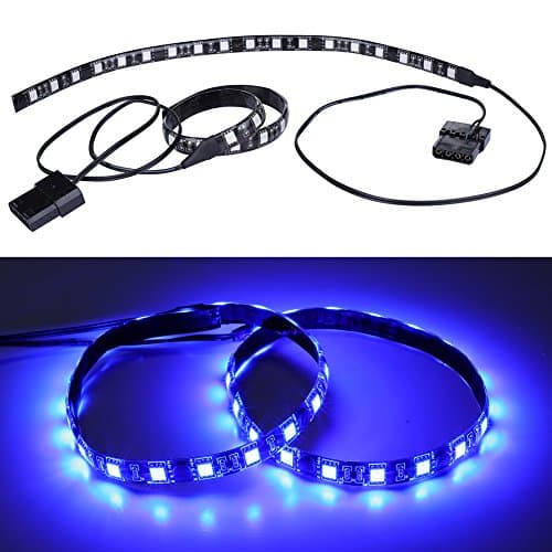 DS Blue PC Lighting 120mm Fan 2 Pack with LED Strip image