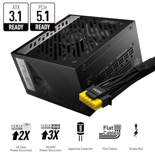 MSI MPG A850G PCIE5 Black 850W Fully Modular 80+ Gold image