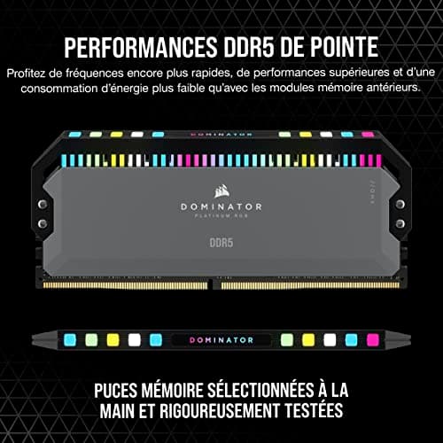 Corsair Dominator Platinum RGB Black DDR5-6000 CL30 64GB (2x32GB) image