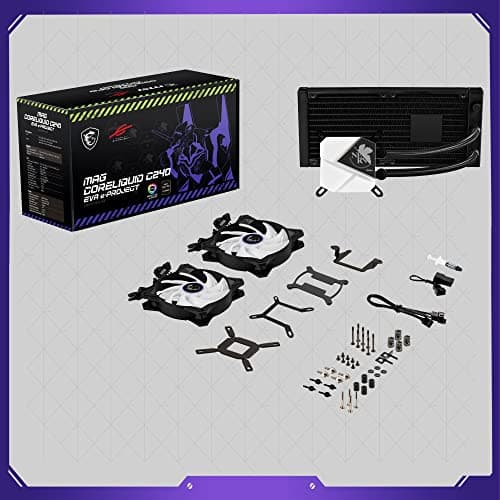MSI MAG CORELIQUID C240 Water 240mm EVA e-PROJECT Black image