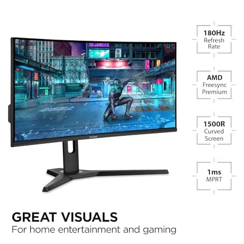 ViewSonic VX3418-2KPC 34" 3440x1440 VA Curved Monitor image