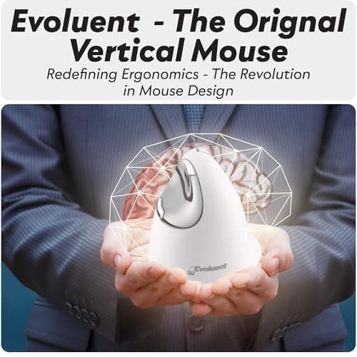 Evoluent VerticalMouse 4 Right Bluetooth Wireless Laser Mouse image