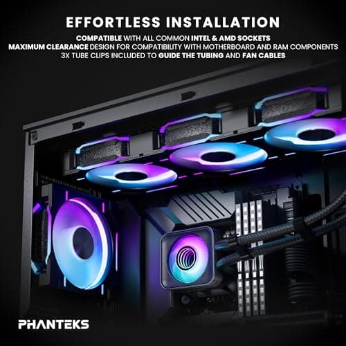 Phanteks Glacier One D30 X2 72.72 CFM Water 360mm Black image