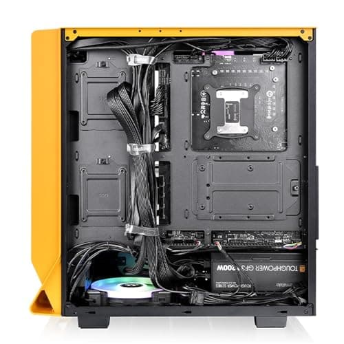 Thermaltake Ceres 350 MX ATX Mid Tower Yellow Tempered Glass Side Panel, USB 3.2 Gen 2 Type-C and USB 3.2 Gen 1 Type-A Front Panel image