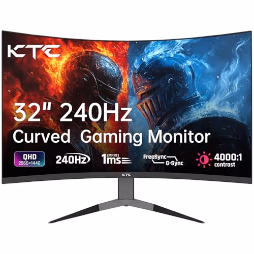 KTC H32S25E 32" 1440p 240Hz VA Curved Monitor image