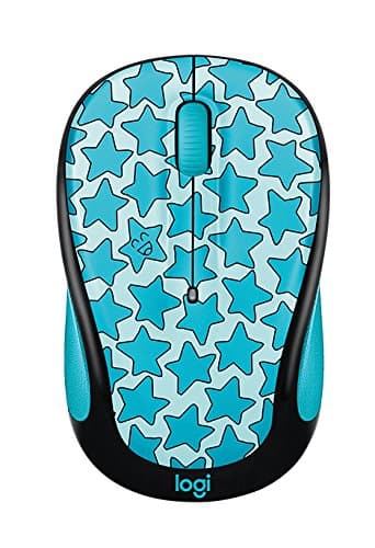 Logitech Doodle Collection M325c - Mouse - optical - 5 buttons - wireless - 2.4 GHz - USB wireless receiver - Twinkle Teal main image
