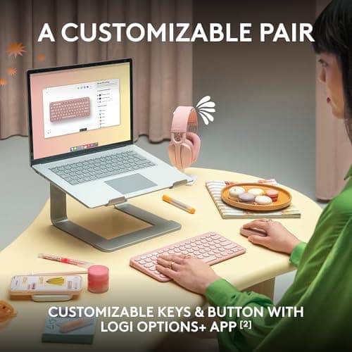 Logitech Pebble 2 Bluetooth/Wireless/Wired Standard Keyboard With Optical Mouse image