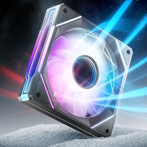 AsiaHorse AMICI-5GT RGB PC Fan, Infinity Mirror ARGB Fan Black 120mm Reverse Blade main image