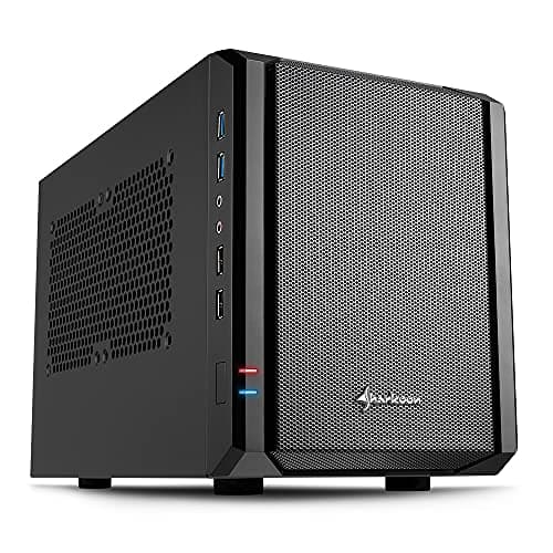 SHARKOON QB ONE Mini-ITX Desktop Black with Mesh Side Panel and USB 3.2 Gen 1 Type-A, USB 2.0 Type-A Front Panel image