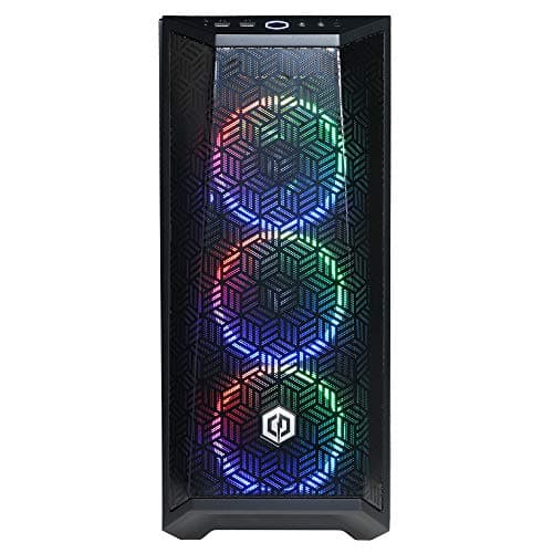 CyberPowerPC MASTERBOX NR640 ATX Mid Tower Black with Tempered Glass Side Panel and USB 3.2 Gen 1 Type-A Front Panel image