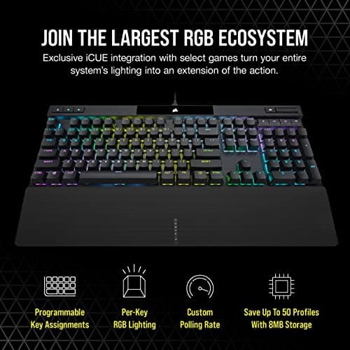 Corsair K70 RGB PRO Wired Cherry MX Red Mechanical Gaming Keyboard image