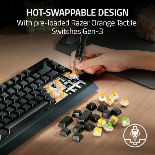 Razer BlackWidow V4 Pro 75% RGB Wireless/Bluetooth Mini Gaming Keyboard image