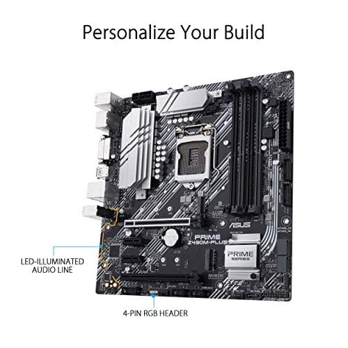 ASUS Prime Z490M-PLUS LGA 1200 Micro-ATX Motherboard image