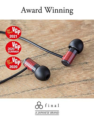 Final E1000 Closed-Back Wired Earbuds Red / Black image