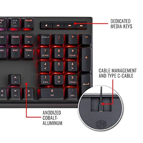 Cooler Master MasterKeys MK750 MX Red RGB Wired Gaming Keyboard image