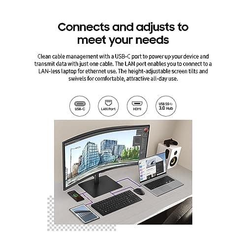 Samsung ViewFinity S65VC 34" 1440p 100Hz VA Monitor Curved image