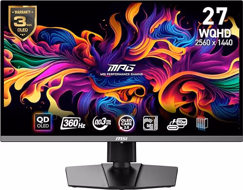 MSI MPG 271QRX 27" 1440p 360Hz QD-OLED Monitor image