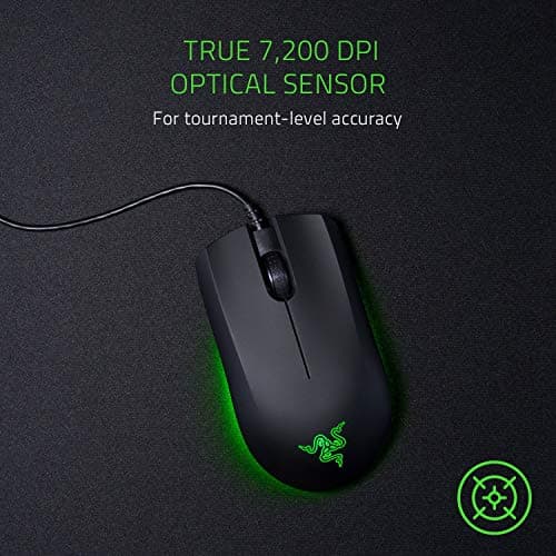 Razer Abyssus Essential: True 7,200 DPI Optical Sensor - 3 Hyperesponse Buttons - Powered by Razer Chroma - Ambidextrous Ergonomic Gaming Mouse (Renewed) image