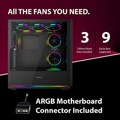 GameMax View ARGB Tempered Glass Mid Tower Case image