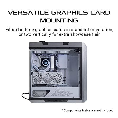 Asus GX601 ATX Full Tower White / Black Tempered Glass Side Panel image