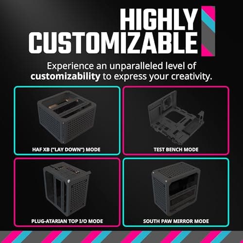 Cooler Master QUBE 500 Flatpack ATX Mid Tower Black Tempered Glass Side Panel image