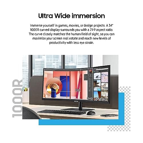 Samsung ViewFinity S65VC 34" 1440p 100Hz VA Monitor Curved image