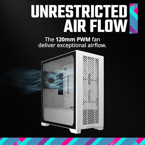 Cooler Master Elite 301 Lite MicroATX Mini Tower White Tempered Glass Side Panel image