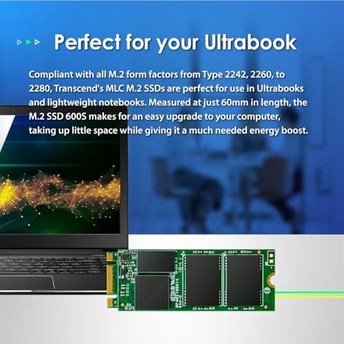 Transcend MTS600 256GB M.2-2260 SSD SATA image