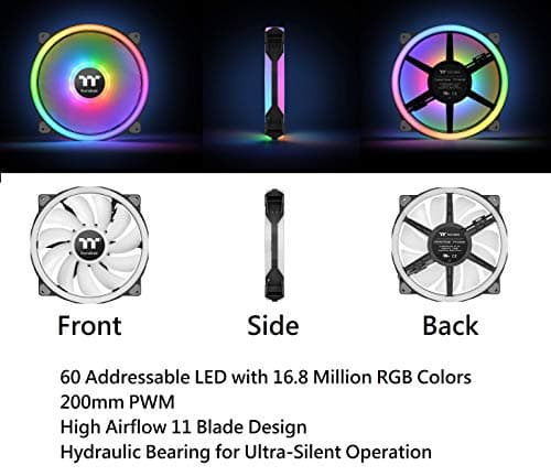 Thermaltake Riing Trio 20 TT Premium Edition 200mm Black PWM RGB image