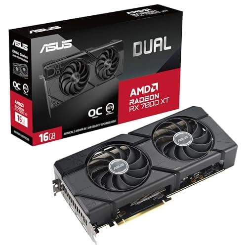 Asus Radeon RX 7800 XT DUAL OC 16GB GDDR6 Black image