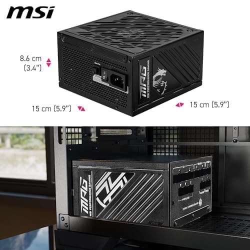 MSI MPG A850GS PCIE5 Black 850W Fully Modular 80+ Gold image