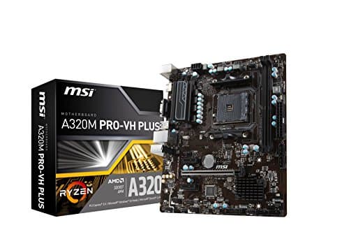 MSI ProSeries AMD Ryzen A320 DDR4 VR Ready HDMI USB 3 micro-ATX Motherboard (A320M PRO-VH PLUS) image