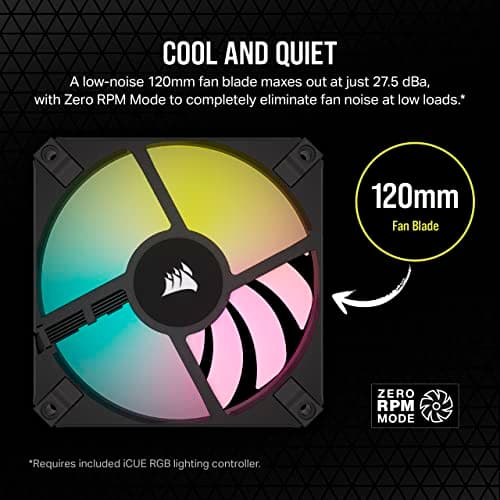 Corsair iCUE AF120 120mm Black RGB PWM SLIM 56.3 CFM 2-Pack image