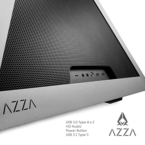 Azza Pyramid ATX Mid Tower Silver / Black Mesh Side Panel image