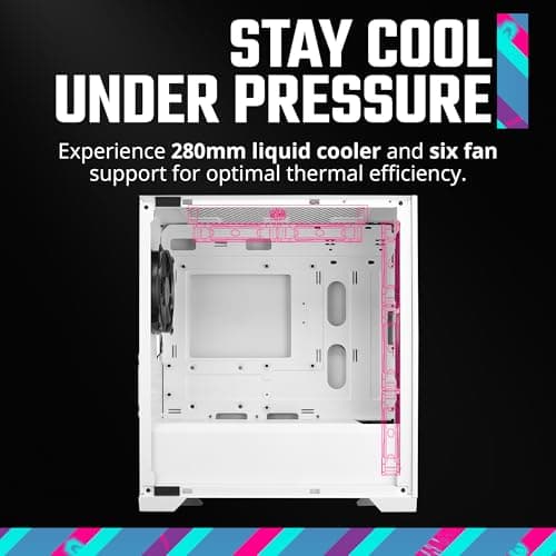 Cooler Master Elite 301 Lite MicroATX Mini Tower White Tempered Glass Side Panel image