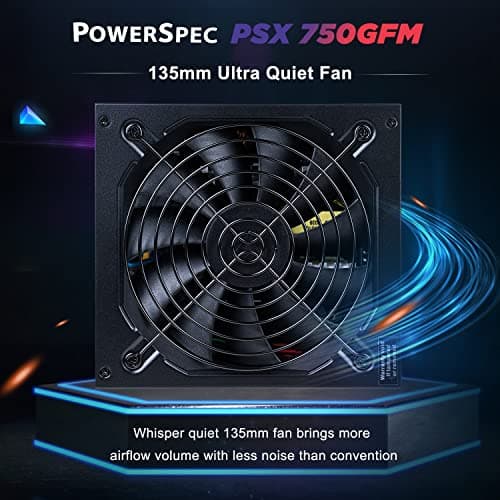 PowerSpec GFM Black ATX 750W Fully Modular 80+ Gold Certified image