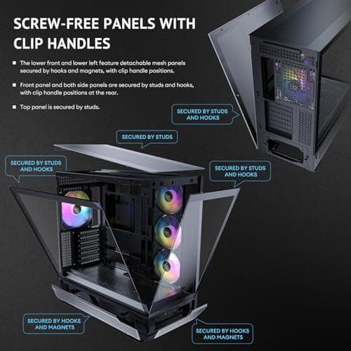 Antec C7 ARGB ATX Mid Tower Black Tempered Glass image