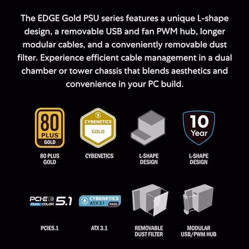 Lian Li EDGE White 850W Fully Modular 80+ Gold image