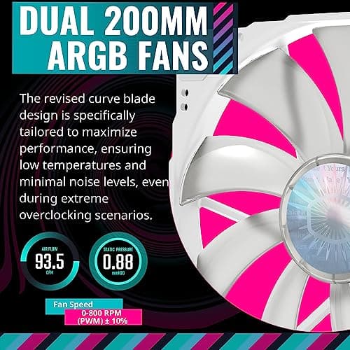 Cooler Master HAF 500 ATX Mid Tower White with Tempered Glass Side Panel and USB 3.2 Gen 2 Type-C USB 3.2 Gen 1 Type-A image