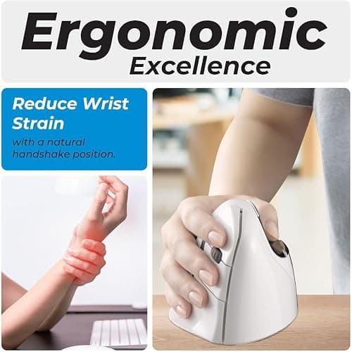 Evoluent VerticalMouse 4 Right Bluetooth Wireless Laser Mouse image