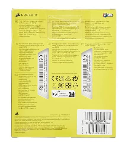 Corsair Vengeance RGB White DDR5-6000 CL36 32GB (2x16GB) image