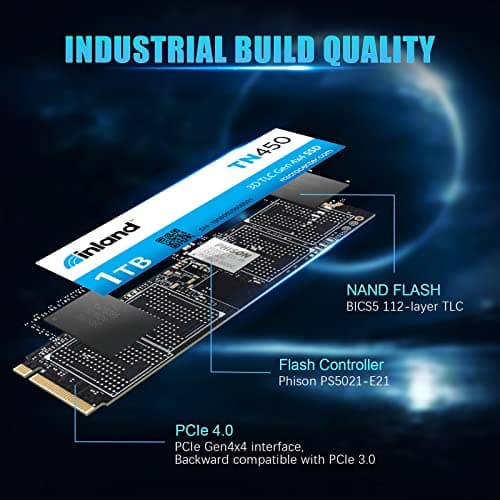 Inland TN450 1TB M.2-2280 SSD PCIe 4.0 X4 NVMe image