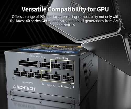Montech TITAN GOLD 1000W Fully Modular 80+ Gold Certified ATX image