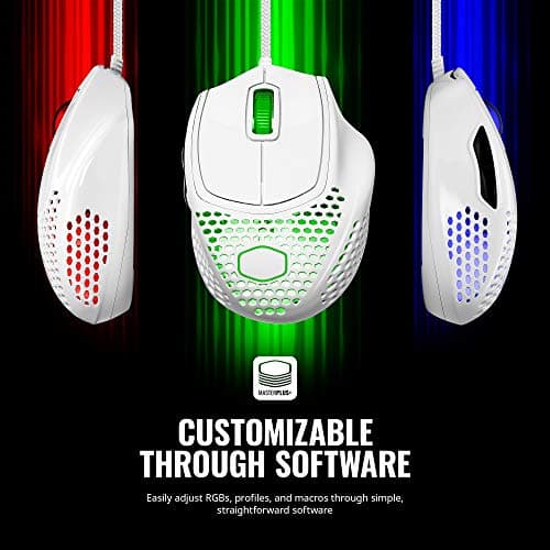 Cooler Master MM720 Glossy White Wired Optical Mouse image