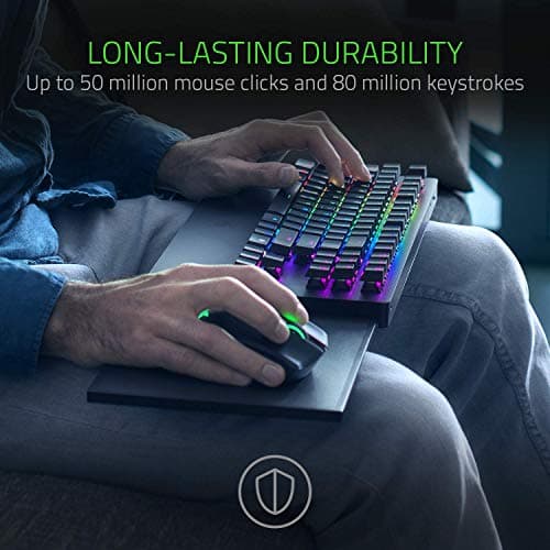 Razer Turret Wireless Mechanical Gaming Keyboard & Mouse Combo for PC & Xbox One: Chroma RGB/Dynamic Lighting - Retractable Magnetic Mouse Mat - 40hr Battery image